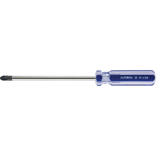 Tournevis Philips bleu transparent avec bandes, #3, Prise Plastique Canadian Safety Group Inc.