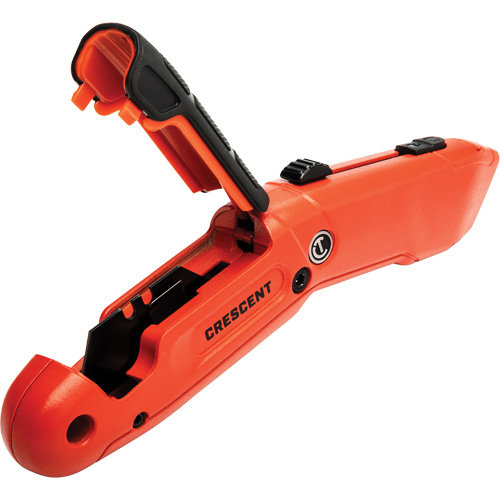 Auto-Retracting Safety Knife, 1", Steel, Aluminum Handle Canadian Safety Group Inc.