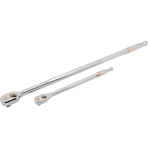 Ensemble de rochet &agrave; t&ecirc;te en goutte enti&egrave;rement polie et manche flexible extra long avec prises  1/4" & 3/8" 120XP Canadian Safety Group Inc.