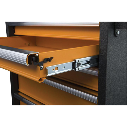 GSX Series Rolling Tool Cabinet, 6 Drawers, 36" W x 18-1/5" D x 37-2/5" H, Black/Orange Canadian Safety Group Inc.
