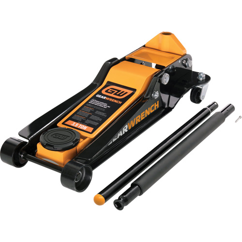 Low Profile Floor Jack, 3.5 Ton(s) Capacity, 3-3/4" Lowered, 21-3/4" Raised, Manual Hydraulic Canadian Safety Group Inc.