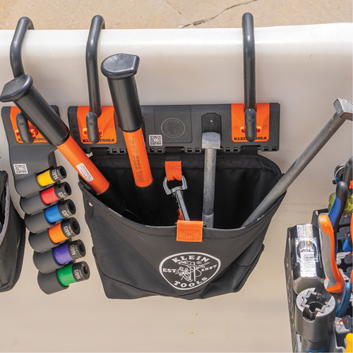 Bucket Work CentreS-Hook Hardware Pouch Module, Nylon, 1 Pockets, Black/Orange Canadian Safety Group Inc.
