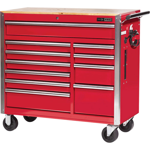 PRC4211 Pro Series Roller Cabinet, 11 Drawers, 42" W x 18" D x Red Canadian Safety Group Inc.