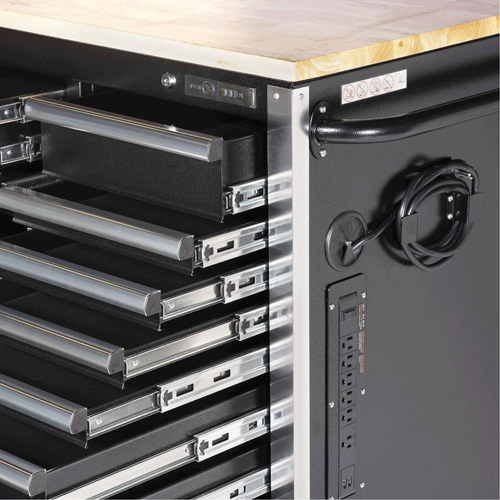 HDRC7220 HD Series Roller Cabinet, 20 Drawers, 72" W x 24" D x 42-3/10" H, Black Canadian Safety Group Inc.