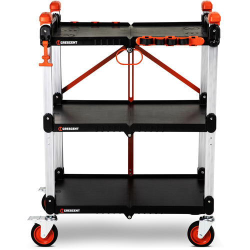Chariot de chantier pliable &agrave; 3 &eacute;tag&egrave;res SITERUNNER, 30-3/5" lo x 20" la x 42-1/2" h, Noir Canadian Safety Group Inc.