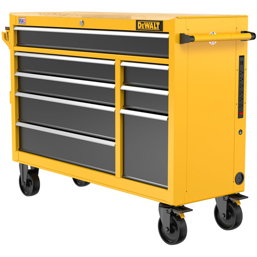 Heavy-Duty Mobile Workstation, 8 Drawers, 52" W x Yellow Canadian Safety Group Inc.