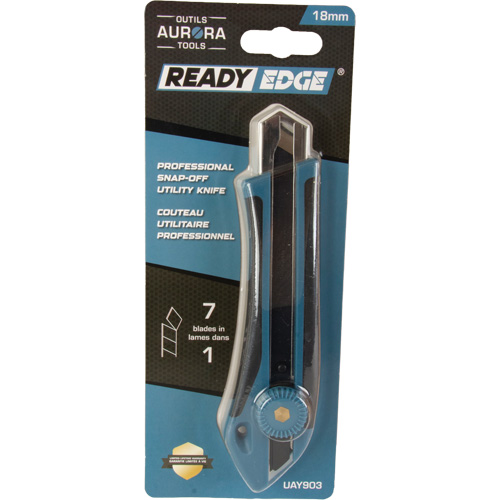 Couteau professionnel de 18 mm, Acier inoxydable, Robuste, Prise en Caoutchouc Canadian Safety Group Inc.