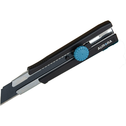 Couteau r&eacute;tractable de 25 mm, Acier inoxydable, Robuste, Prise en Caoutchouc Canadian Safety Group Inc.