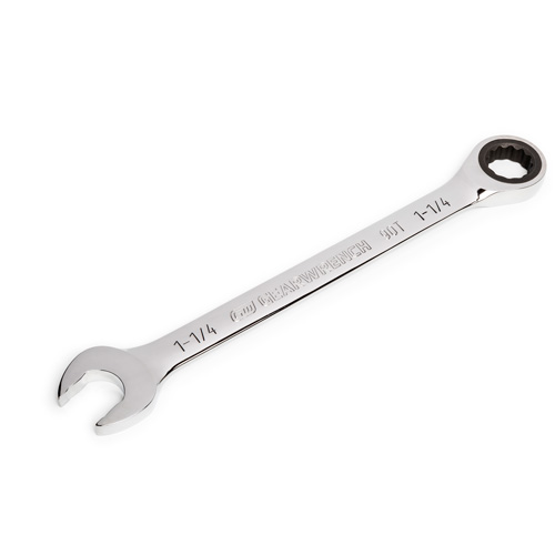 Cl&eacute; &agrave; cliquet combin&eacute;e &agrave; 90 dents, 12 pans, 1-1/4", Fini Chrome Canadian Safety Group Inc.