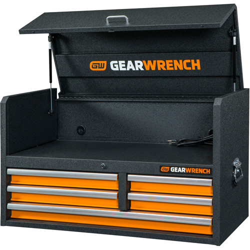Tool Chest, 40-3/5" W, 5 Drawers, Black/Orange Canadian Safety Group Inc.