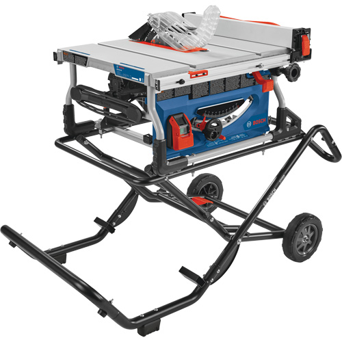 Jobsite Table Saw with Gravity-Rise Wheeled Stand, 120 V, 15 A, 3800 RPM Canadian Safety Group Inc.