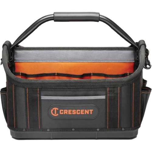 17" Tradesman Open Top Tool Bag, Polyester, 25 Pockets, Black/Orange Canadian Safety Group Inc.
