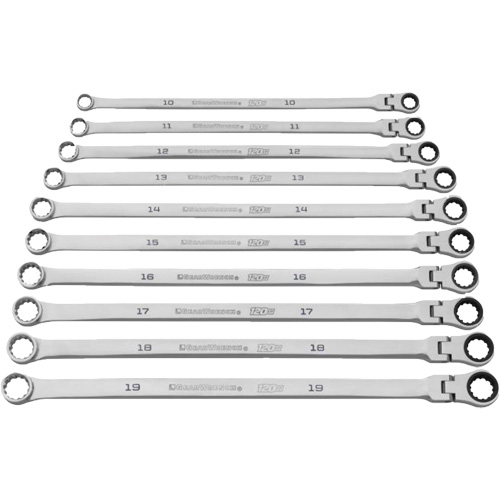 120XP Universal Spline XL Flex Head GearBox Wrench Set, Ratcheting Box, 10 Pieces, Imperial Canadian Safety Group Inc.