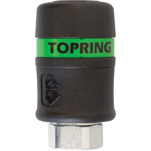 TOPQUIK Ultraflo 7.8 mm Quick Coupler, Polyester Composite, 3/8", Female NPT, 174 PSI Canadian Safety Group Inc.