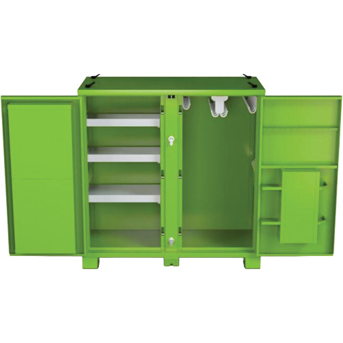 Armoire de rangement d'&eacute;PI sur place, Acier, Vert lime haute visibilit&eacute; Canadian Safety Group Inc.