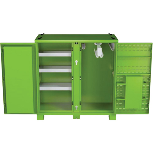 Armoire ventil&eacute;e pour le rangement d'&eacute;PI sur place, Acier, Vert lime haute visibilit&eacute; Canadian Safety Group Inc.