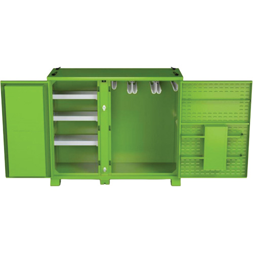 Armoire ventil&eacute;e pour le rangement d'&eacute;PI sur place, Acier, Vert lime haute visibilit&eacute; Canadian Safety Group Inc.