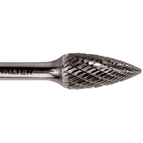 Double Cut Tapered Burr, SG-5, 1/2" Dia., 1/4" Shank, 1" Depth of Cut Canadian Safety Group Inc.