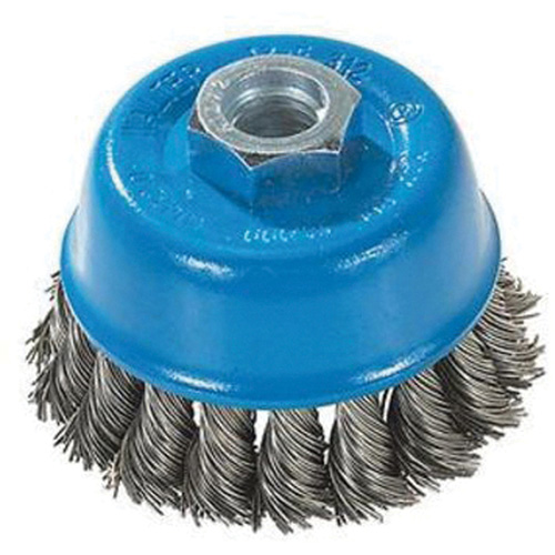 Knot-Twisted Wire Cup Brush, 3" Dia. x M10x1.25 Arbor Canadian Safety Group Inc.