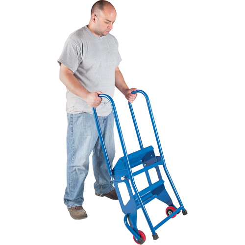 Portable Folding Ladder, 2 Steps, Perforated, 20" High Canadian Safety Group Inc.