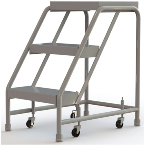 Rolling Ladder, 3 Steps, 16" Step Width, 30" Platform Height, Aluminum Canadian Safety Group Inc.