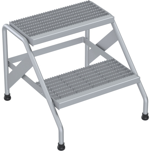 Aluminum Step Stand, 2 Step(s), 22-13/16" W x 24-9/16" L x 20" H, 500 lbs. Capacity Canadian Safety Group Inc.