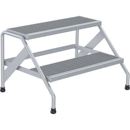 Escabeau en aluminium, 2 marche(s), 32-13/16" la x 24-9/16" lo x 20" h, Capacit&eacute; 500 lb Canadian Safety Group Inc.