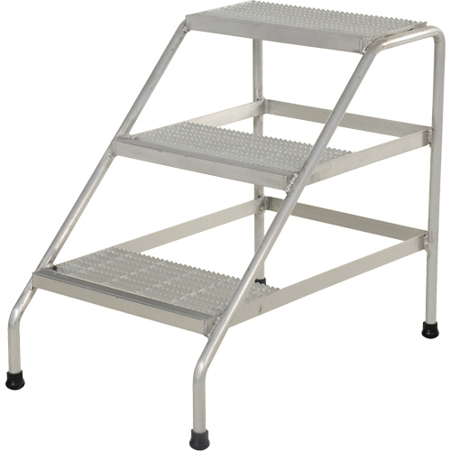Aluminum Step Stand, 3 Step(s), 22-13/16" W x 34-9/16" L x 30" H, 500 lbs. Capacity Canadian Safety Group Inc.