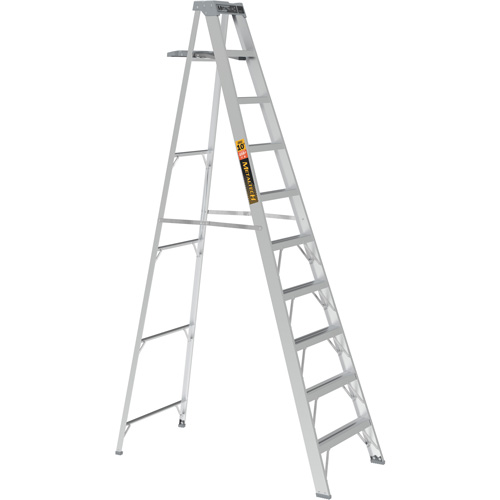 Step Ladder with Paint Tray, 10', Aluminum, 225 lbs. Capacity, Type 2 Canadian Safety Group Inc.