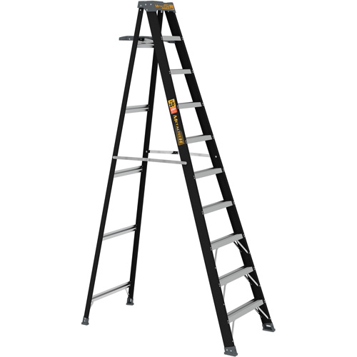 Step Ladder with Paint Tray, 10', Fibreglass, 250 lbs. Capacity, Type 1 Canadian Safety Group Inc.