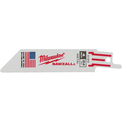 Lames de scie alternative Sawzall, Bim&eacute;tal, 24 Dents par pouce, 4" lo x 3/4" la Canadian Safety Group Inc.