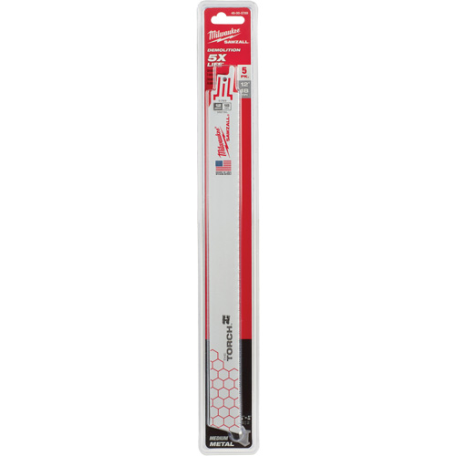 Lame The Torch Sawzall, Bim&eacute;tal, 18 Dents par pouce, 12" lo x 1" la Canadian Safety Group Inc.