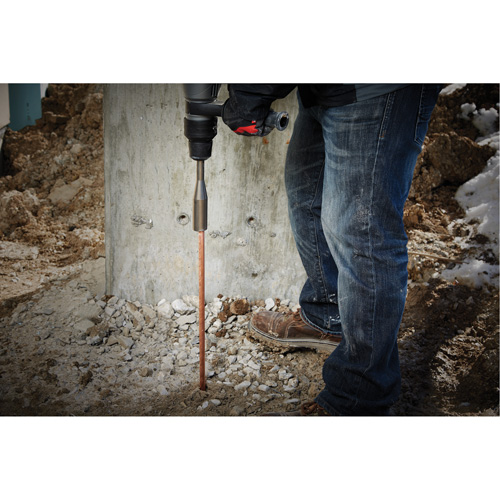 Marteau pour tige de mise &agrave; la terre SDS-Max, Embout 3/4"/5/8", Prise 3/4", Longueur 10" Canadian Safety Group Inc.