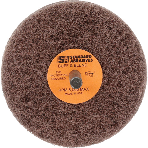 Meule Buff & Blend Standard Abrasives, 3" dia. x 2" la, Arbre 1/4", Oxyde d'aluminium Canadian Safety Group Inc.