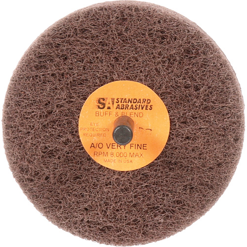 Standard Abrasives Buff & Blend Wheel, 3" Dia. x 3" W, 1/4" Arbor, Aluminum Oxide Canadian Safety Group Inc.