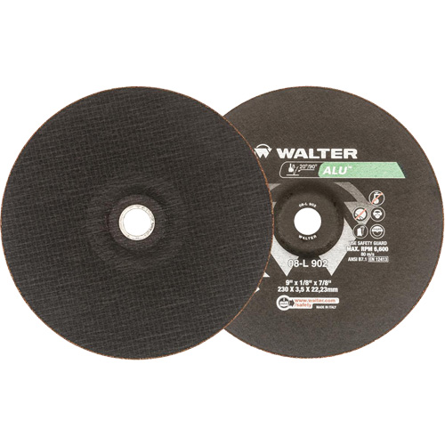 Depressed Centre Grinding Wheels - Aluminium Type 27, 9" x 1/8", 7/8" Arbor, Type 27 Canadian Safety Group Inc.