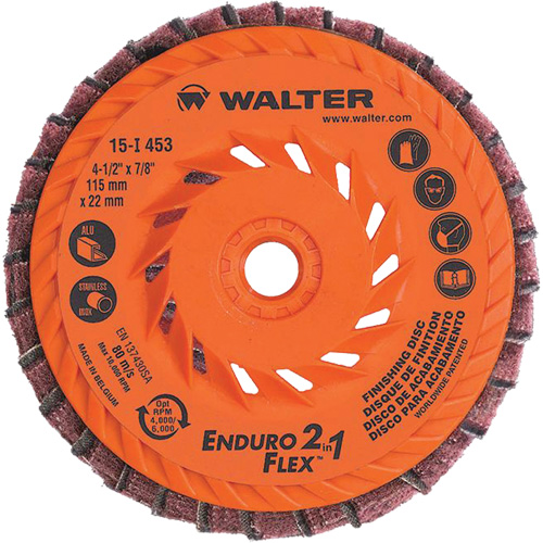 Enduro-Flex 2-in-1 Flap Disc, 4-1/2" x 5/8"-11, 80 Grit, Ceramic Canadian Safety Group Inc.