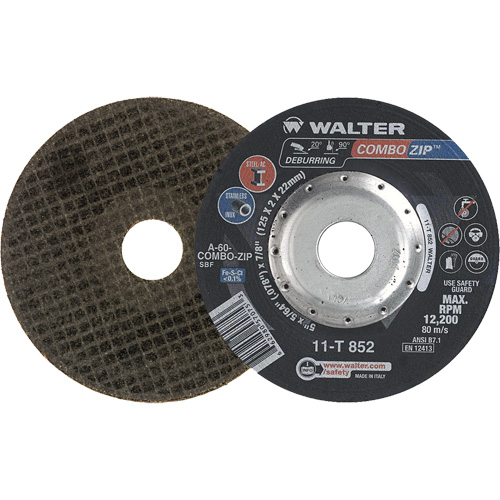 Right Angle Grinder Reinforced Cut-Off Wheels - Combo Zip, 5" x 5/64", 7/8" Arbor, Type 27 Canadian Safety Group Inc.