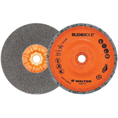 Brosse coupe de finition Blendex U, 5" dia., Grain Fin, Carbure de silicium Canadian Safety Group Inc.