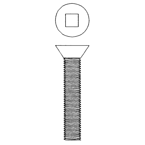 Flat Head Machine Screws, #6-32 x 2-1/2" L, Zinc Plated Canadian Safety Group Inc.