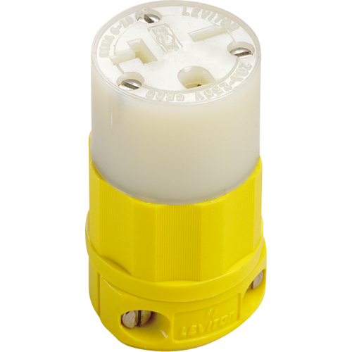 2-Pole 3-Wire Grounding Straight Blade Connector, 5-20P, Nylon Canadian Safety Group Inc.
