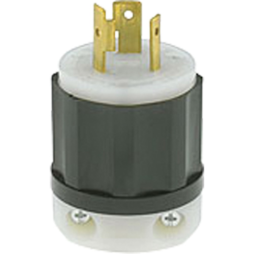 Prise mise &agrave; la terre verrouillable &agrave; deux bornes et trois fils, Nylon, 20 A, 250 V, L6-20P Canadian Safety Group Inc.