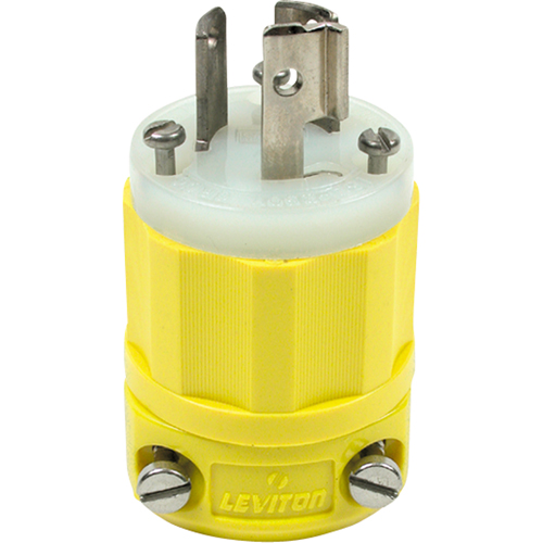 Prise mise &agrave; la terre verrouillable &agrave; deux bornes et trois fils, Nylon, 15 A, 250 V, L6-15P Canadian Safety Group Inc.