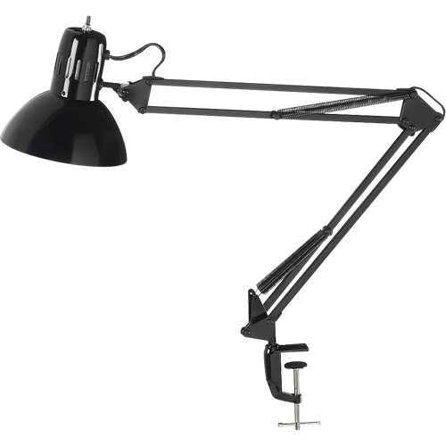 Lampes de bureau &agrave; pince - Bras flexible, 100 W, Incandescente, Pinces serre-joints, Noir Canadian Safety Group Inc.