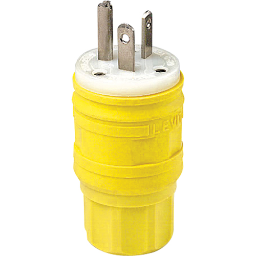 Wetguard Watertight Straight Blade Plug, Plastic, 20 A, 250 V Canadian Safety Group Inc.