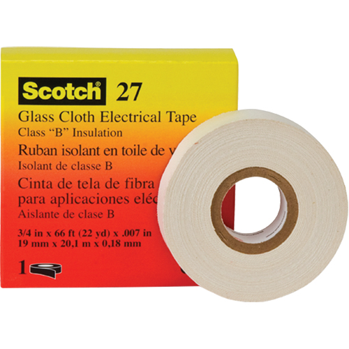 Scotch&reg; 27 Glass Cloth Electrical Tape, 19 mm (3/4") W x 20 m (66') L Canadian Safety Group Inc.