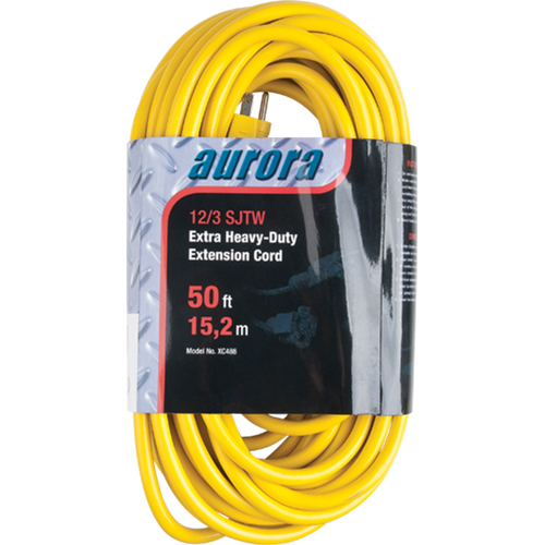 Vinyl Extension Cord, Outdoor, SJTW, 12/3 AWG, 15 A, 50' Canadian Safety Group Inc.