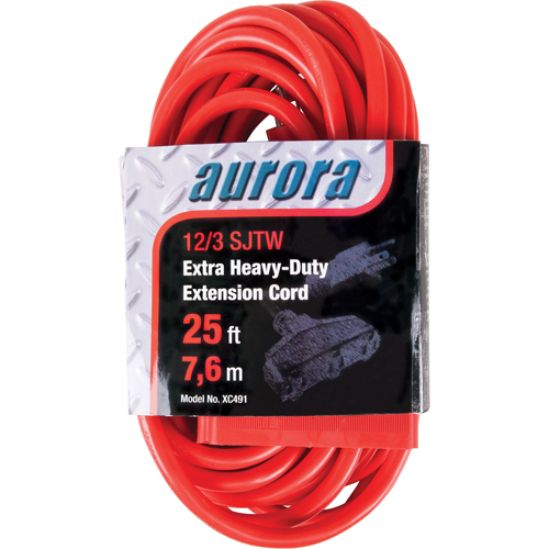 Cordon rallonge en vinyle, Ext&eacute;rieur, SJTW, AWG 12/3, 15 A, 3 prise(s), 25' Canadian Safety Group Inc.