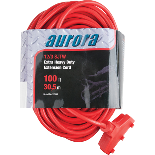 Cordon rallonge en vinyle, Ext&eacute;rieur, SJTW, AWG 12/3, 15 A, 3 prise(s), 100' Canadian Safety Group Inc.