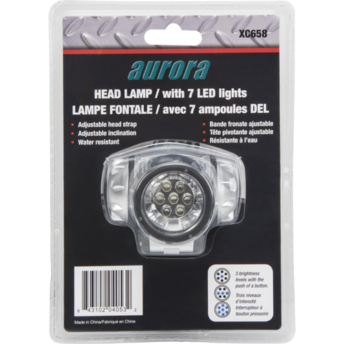 Headlamp, LED, 28 Lumens, 20 Hrs. Run Time, AAA Batteries Canadian Safety Group Inc.